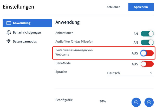 BigBlueButton Teilnehmerrechte Einstellungen